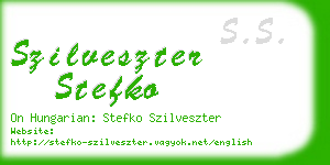 szilveszter stefko business card